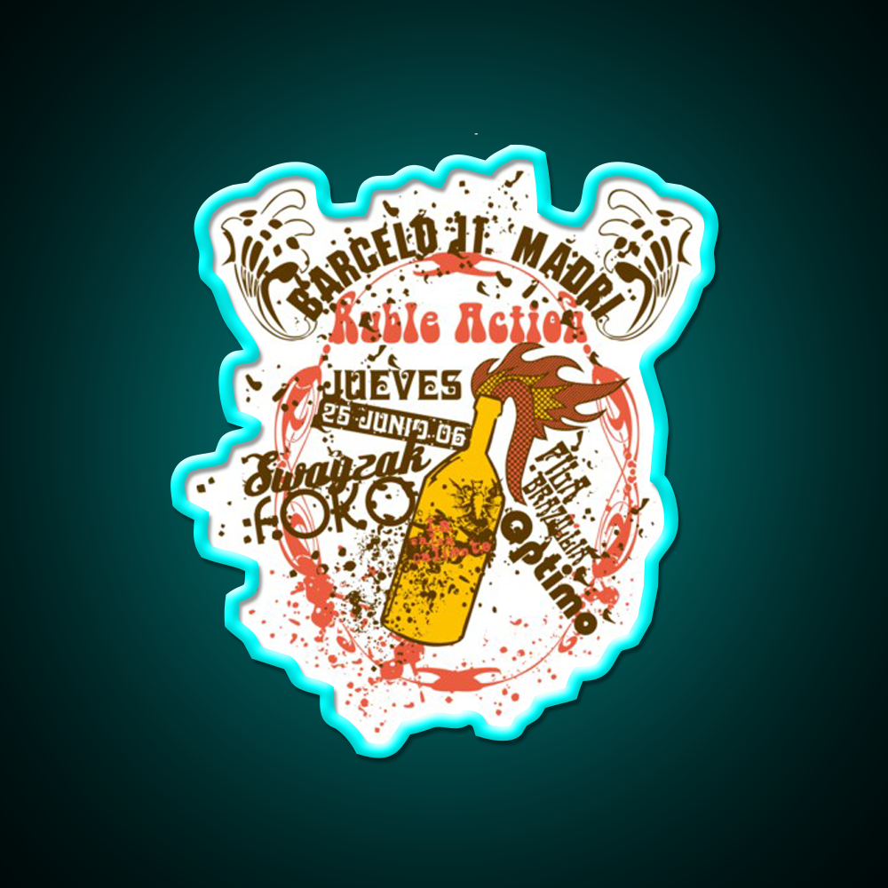 Ruble Action Man Cave Bar Led Neon Sign Rgb Color