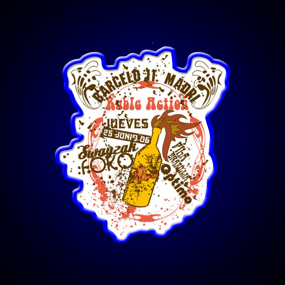 Ruble Action Man Cave Bar Led Neon Sign Rgb Color