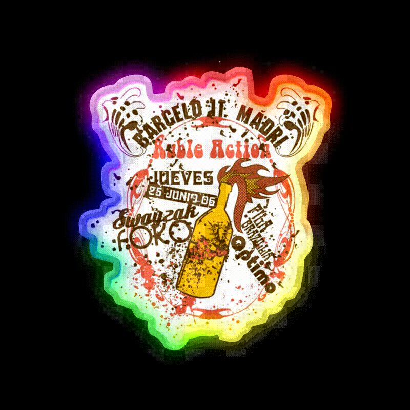 Ruble Action Man Cave Bar Led Neon Sign Rgb Color