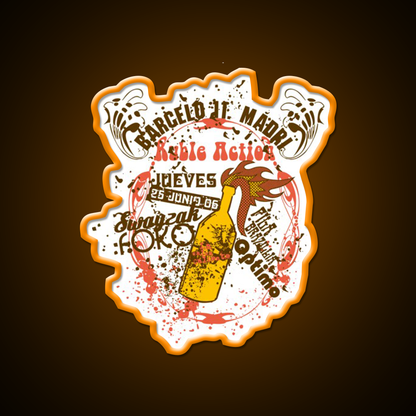 Ruble Action Man Cave Bar Led Neon Sign Rgb Color