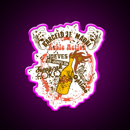 Ruble Action Man Cave Bar Led Neon Sign Rgb Color