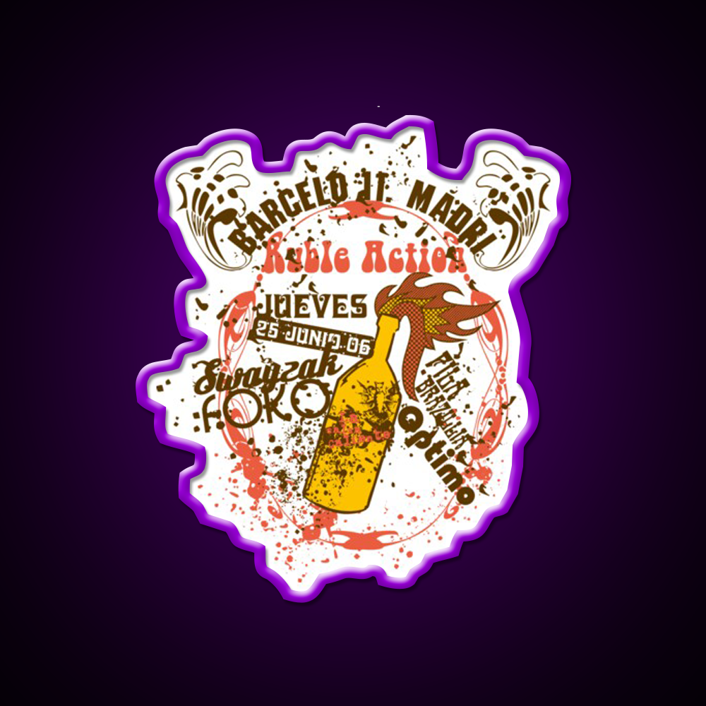 Ruble Action Man Cave Bar Led Neon Sign Rgb Color