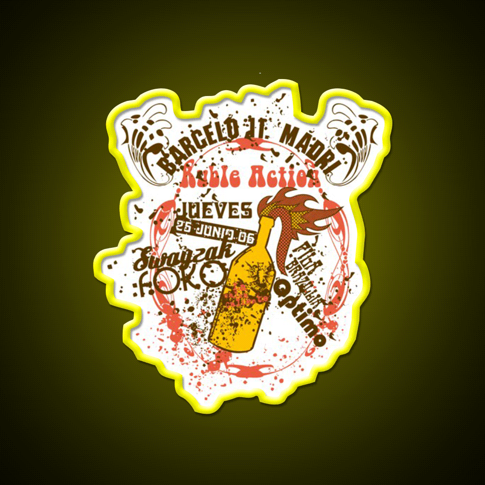 Ruble Action Man Cave Bar Led Neon Sign Rgb Color