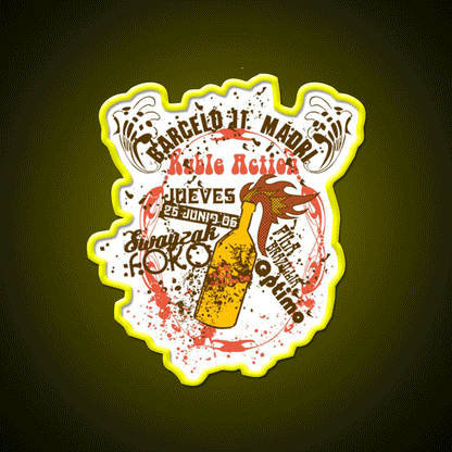 Ruble Action Man Cave Bar Led Neon Sign Rgb Color