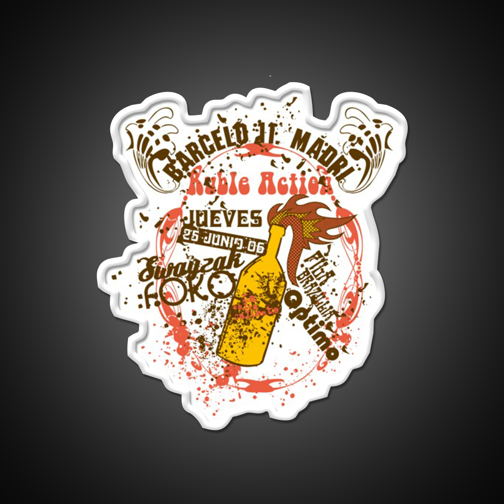 Ruble Action Man Cave Bar Led Neon Sign Rgb Color