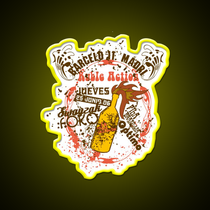 Ruble Action Man Cave Bar Led Neon Sign Rgb Color