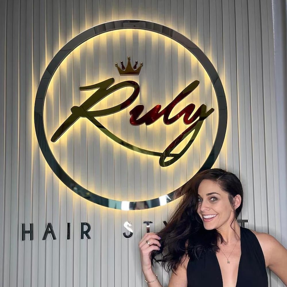 Ruby Hair Studio 3D Backlit Letters Business Metal Led Sign - Shineneon
