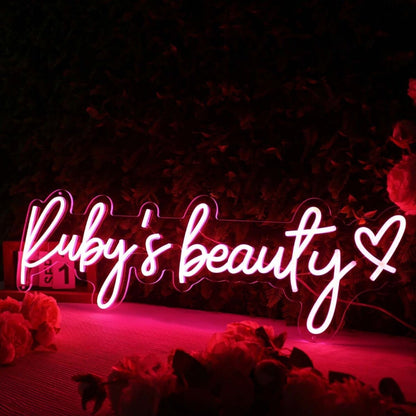 Rubys Beauty Red Led Neon Sign - Shineneon