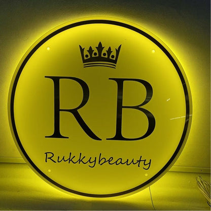 Rukky Beauty Acrylic Business Logo Sign - Shineneon