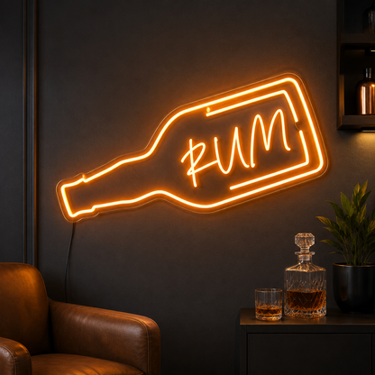 Rum Bottle LED Neon Sign main product image