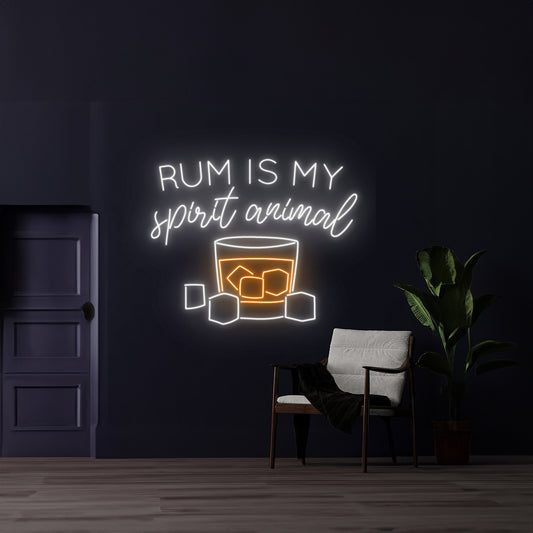 Rum Is My Spirit Animal Led Sign