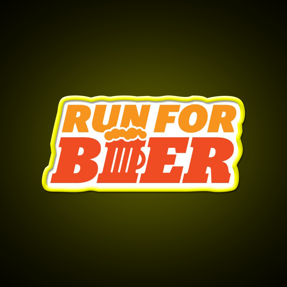 Run For Beer Bar Decor Led Neon Sign Rgb Color - LED neon sign view 7