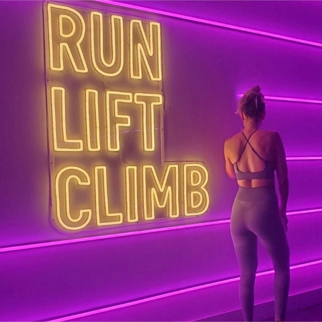 Run Lift Climb Gym Led Sign Business Neon Sign - Shineneon