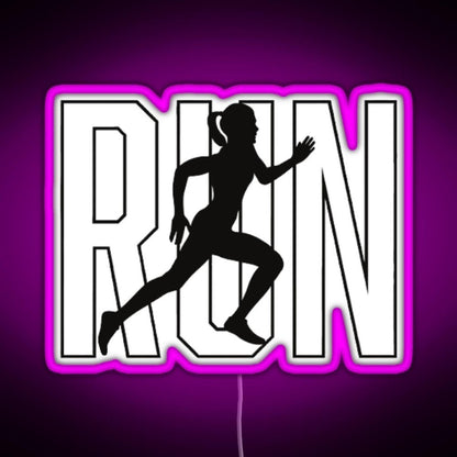 Run Rgb Led Neon Sign Pop Wall Art - Shineneon