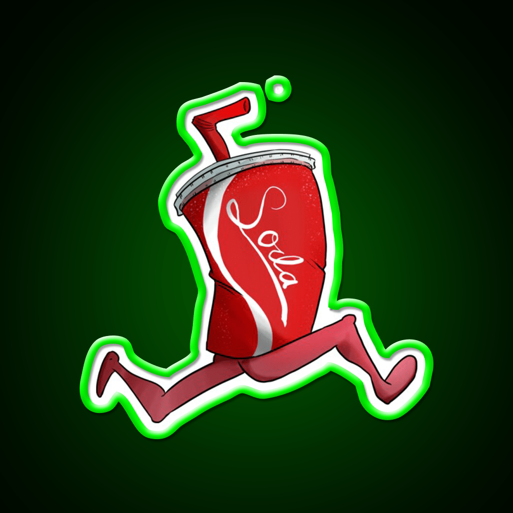 Runnin Soda Fast Food Led Neon Sign For Burger Place Rgb Color - Shineneon