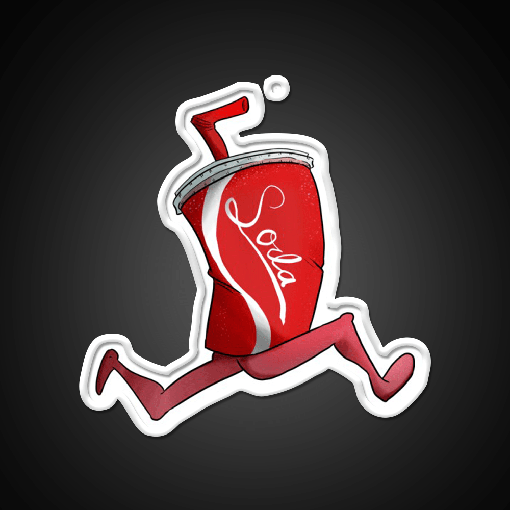 Runnin Soda Fast Food Led Neon Sign For Burger Place Rgb Color - Shineneon