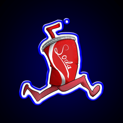 Runnin Soda Fast Food Led Neon Sign For Burger Place Rgb Color - Shineneon