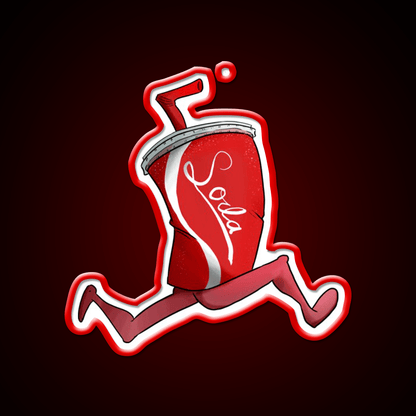 Runnin Soda Fast Food Led Neon Sign For Burger Place Rgb Color - Shineneon