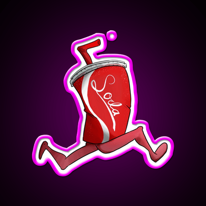 Runnin Soda Fast Food Led Neon Sign For Burger Place Rgb Color - Shineneon