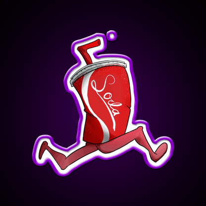 Runnin Soda Fast Food Led Neon Sign For Burger Place Rgb Color - Shineneon