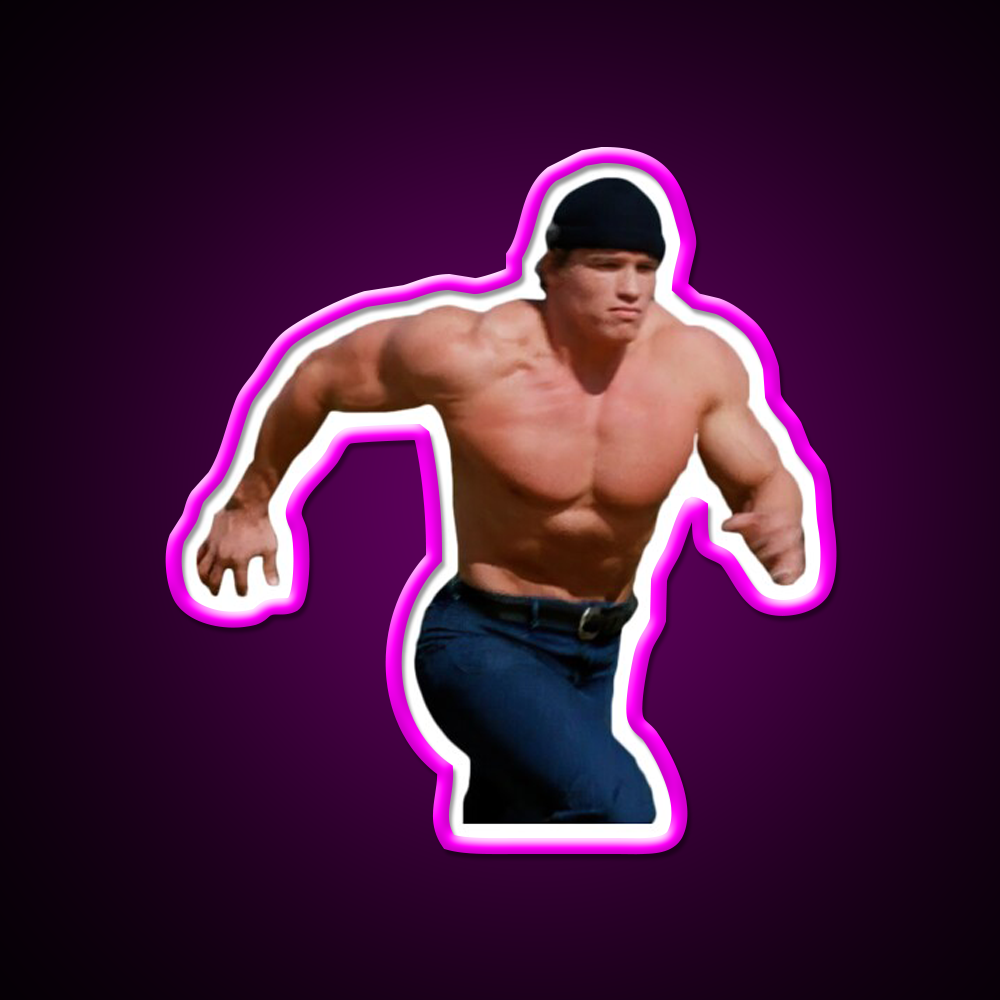 Running Arnold Schwarzenegger Gym Fitness Led Neon Sign Rgb Color