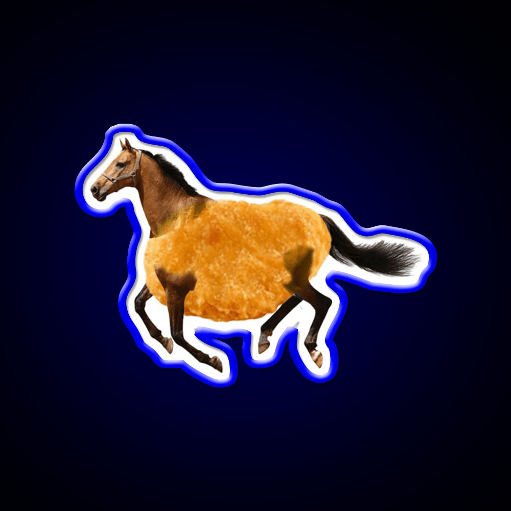 Running Chicken Nugget Horse Fast Food Led Neon Sign For Burger Place Rgb Color - Shineneon