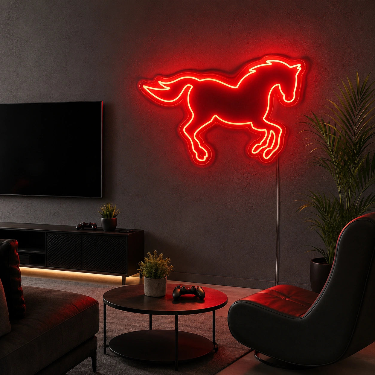 Running Horse LED Neon Sign size image