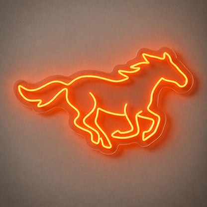 Running Mustang Western Bar Vintage LED Neon Sign - Shineneon