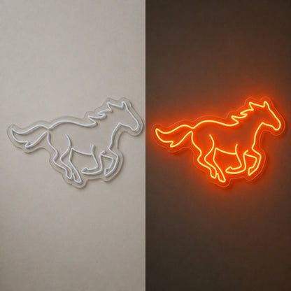 Running Mustang Western Bar Vintage LED Neon Sign - Shineneon