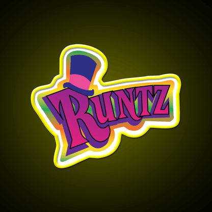 Runtz Og Fan Art Hemp Inspired Green Leaf Led Neon Sign Rgb Color - Shineneon