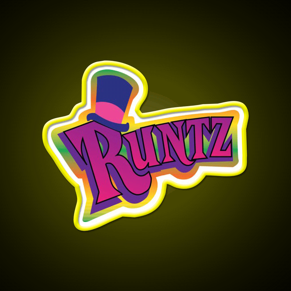 Runtz Og Fan Art Hemp Inspired Green Leaf Led Neon Sign Rgb Color - Custom LED neon sign front view