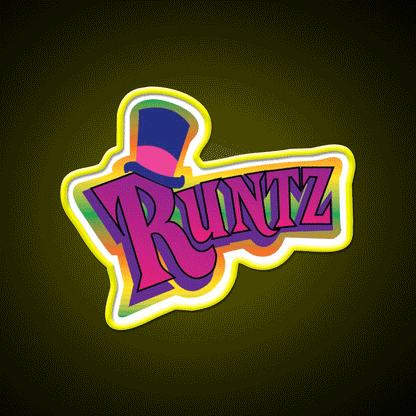 Runtz Og Fan Art Hemp Inspired Green Leaf Led Neon Sign Rgb Color - Custom LED neon sign front view