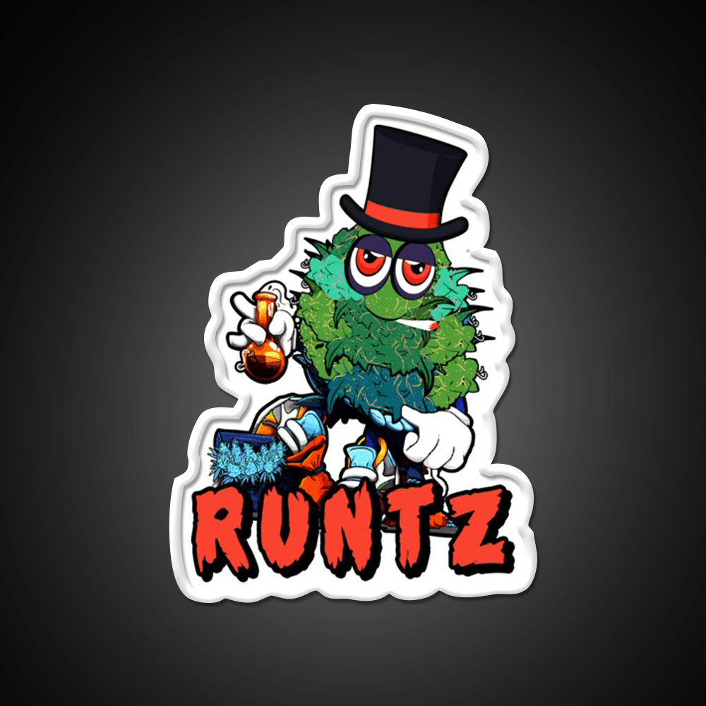 Runtz Strain Hemp Inspired Green Leaf Led Neon Sign Rgb Color - Shineneon