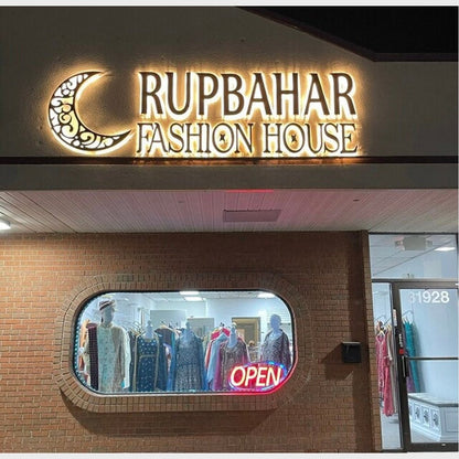 Rupbahar Fashion House With Logo 3D Backlit Channel Letters Led Light Sign - Shineneon