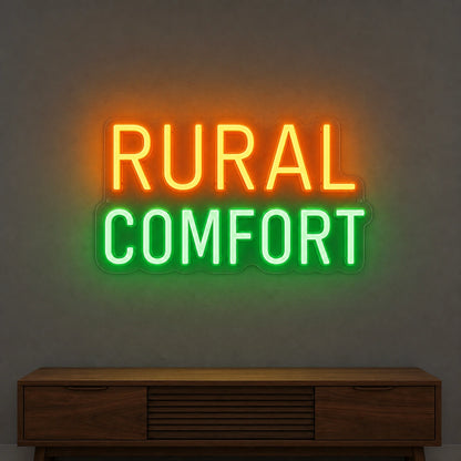 Rural Comfort LED Neon Sign Garage Man Cave Neon Sign size image