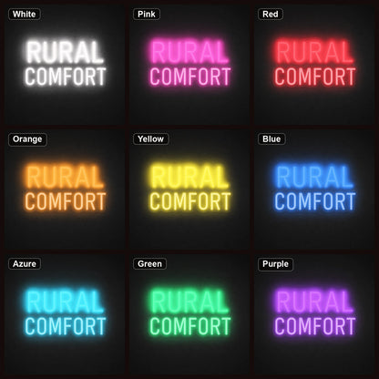Rural Comfort LED Neon Sign Garage Man Cave Neon Sign color grid