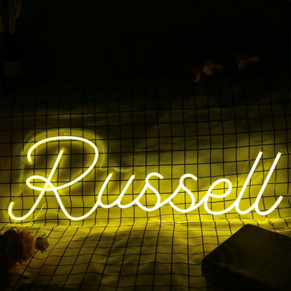 Russell Yellow Led Neon Sign | Shineneon