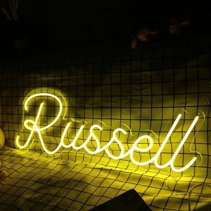 Russell Yellow Led Neon Sign | Shineneon