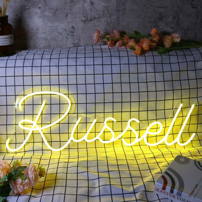 Russell Yellow Led Neon Sign | Shineneon