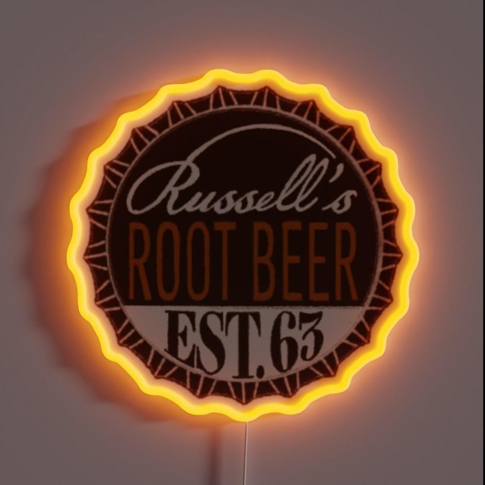 Russellsroot Beer Bottle Cap Rgb Led Neon Sign - Shineneon