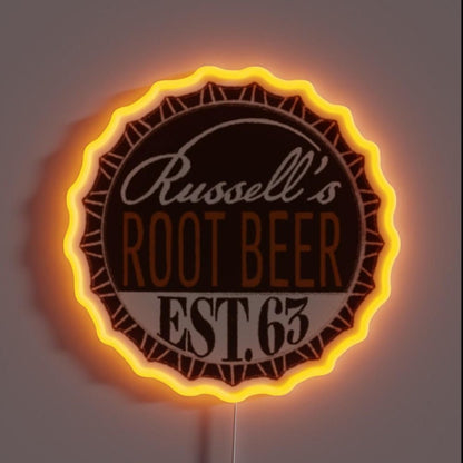 Russellsroot Beer Bottle Cap Rgb Led Neon Sign - Shineneon