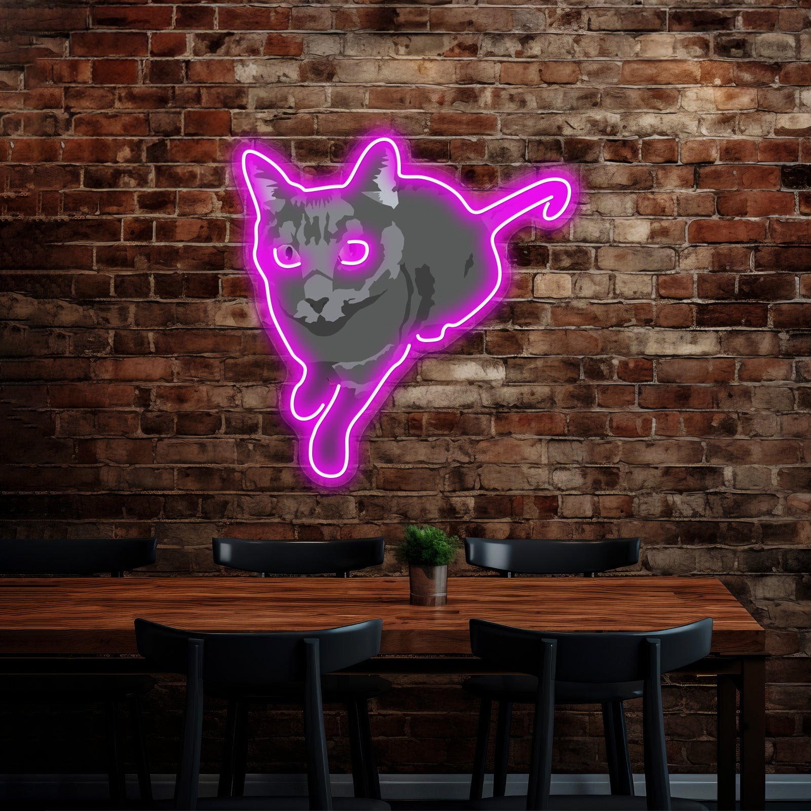 Russian Blue Cat Artwork Led Neon Signs | Shineneon