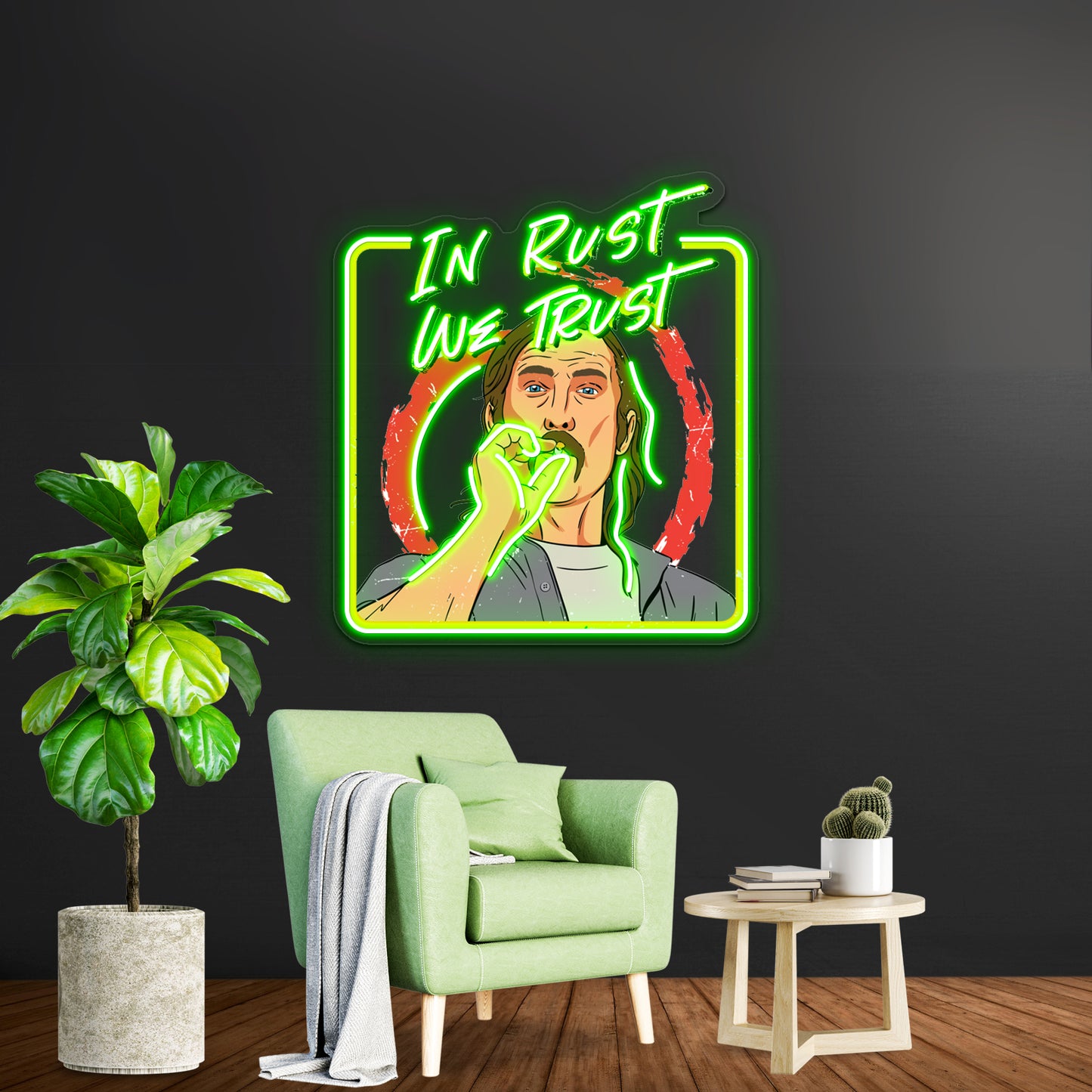 Rust Cohle Artwork Led Neon Signs