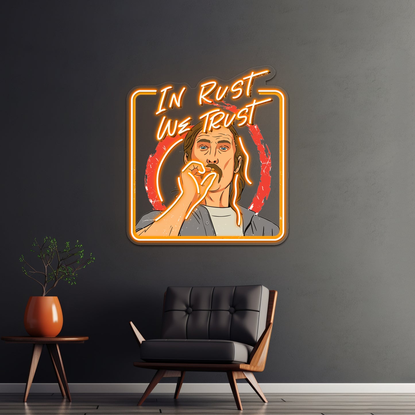 Rust Cohle Artwork Led Neon Signs