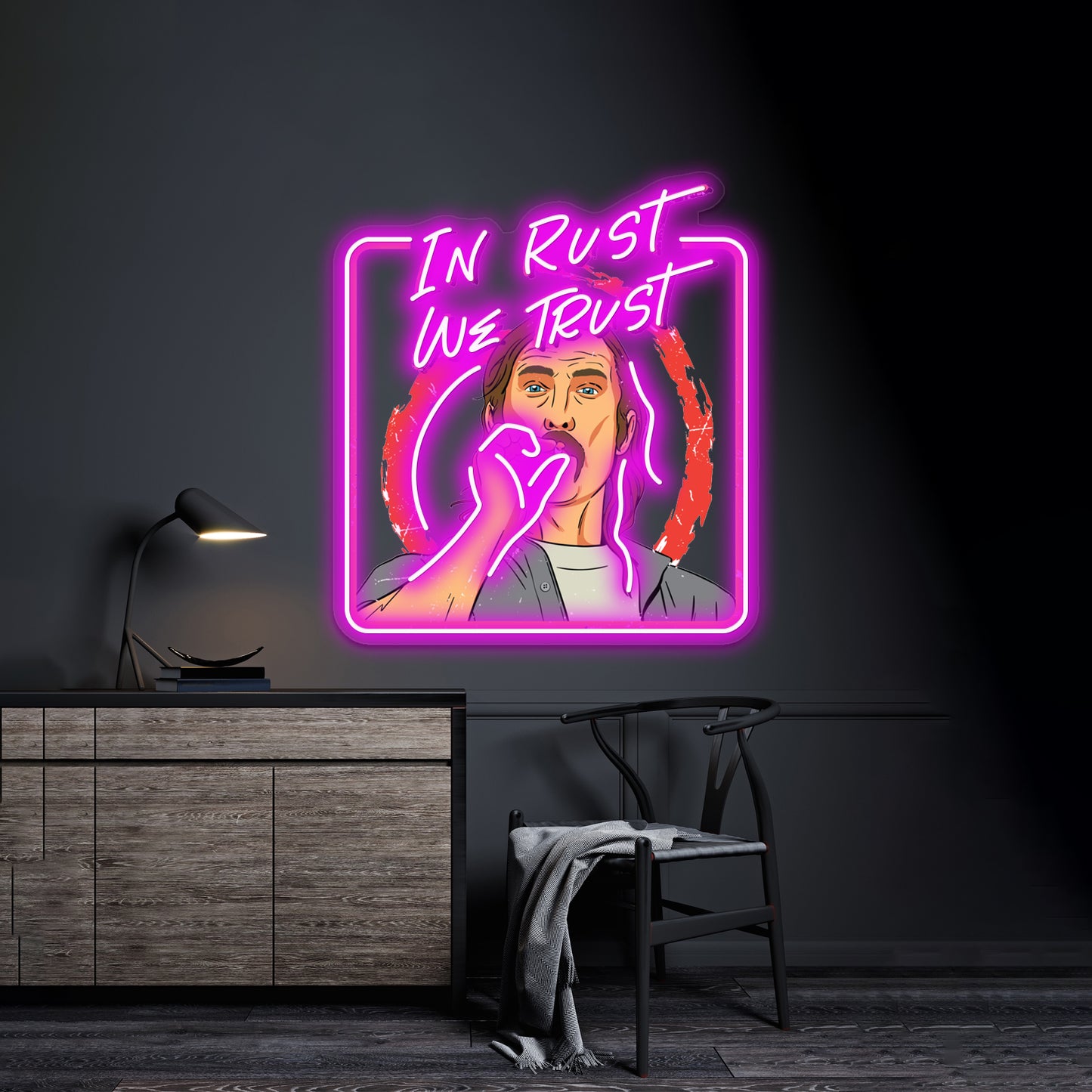 Rust Cohle Artwork Led Neon Signs