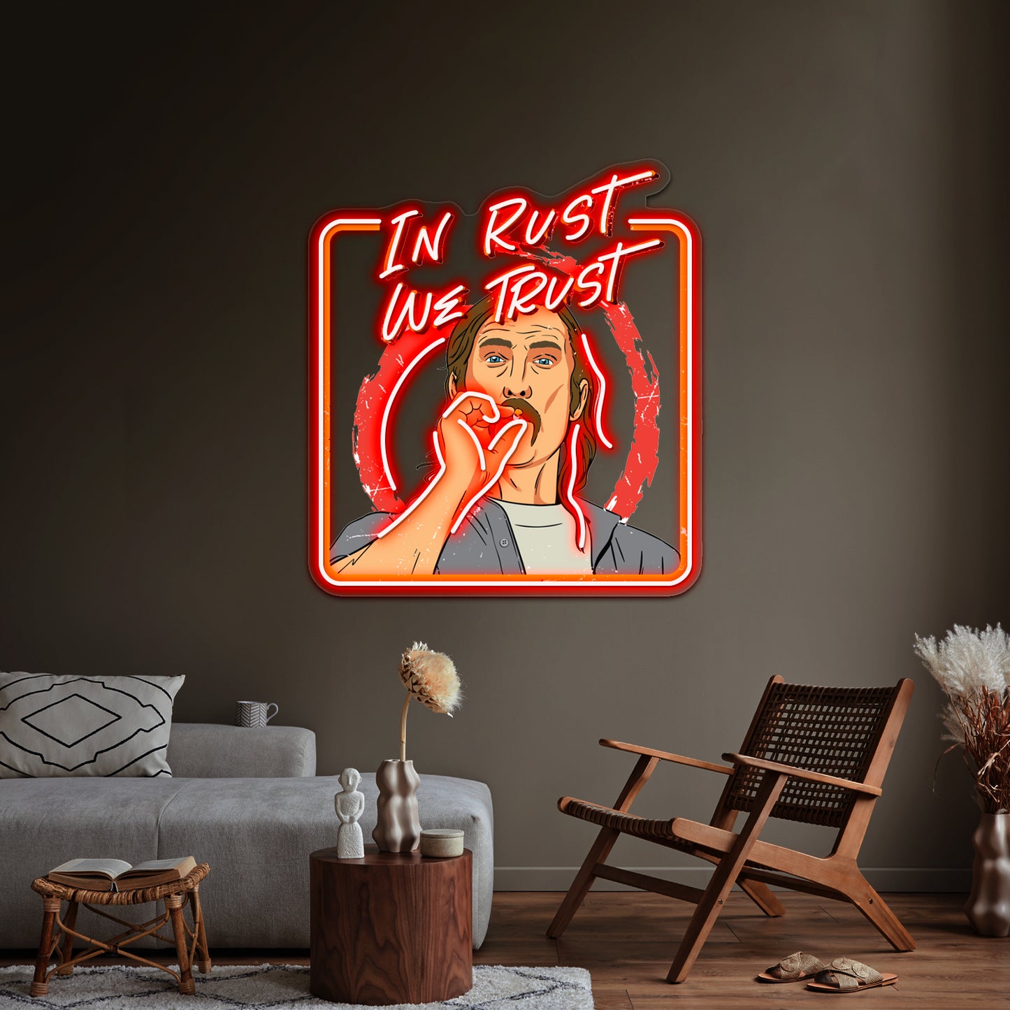 Rust Cohle Artwork Led Neon Signs