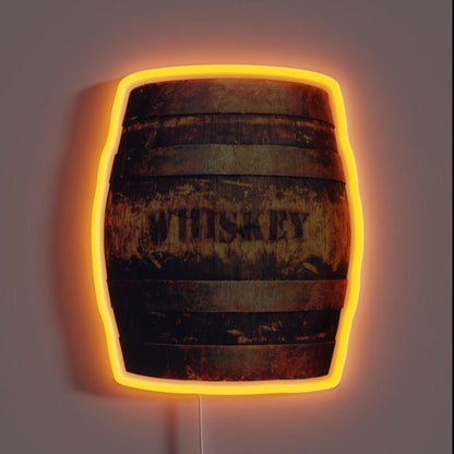 Rustic American Whiskey Barrel Rgb Led Neon Sign - Shineneon