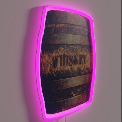 Rustic American Whiskey Barrel Rgb Led Neon Sign - Shineneon