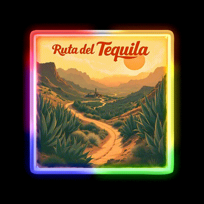 Ruta Del Tequila Retro Art Party Drink Tequila Led Neon Sign Rgb Color - LED neon sign close-up detail