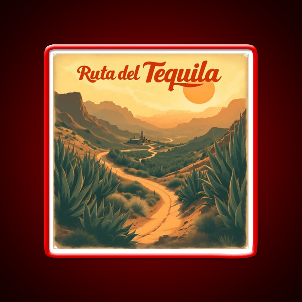 Ruta Del Tequila Retro Art Party Drink Tequila Led Neon Sign Rgb Color - Shineneon